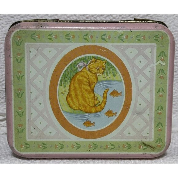 vintage 1985 Current Inc. Cat Tin Portraits And Patterns Gift Set Decorative GUC - Picture 11 of 12